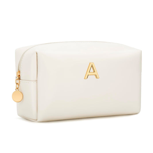 CLOUDWINGS Gifts for Women Bridesmaid Gifts Initial Makeup Bag
