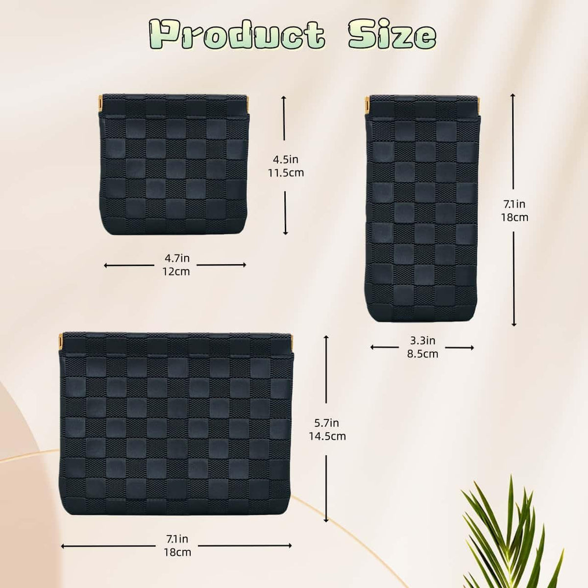 FeciFeco Small Makeup Bag for Purse, Small Pouch for Purse Organizer Insert