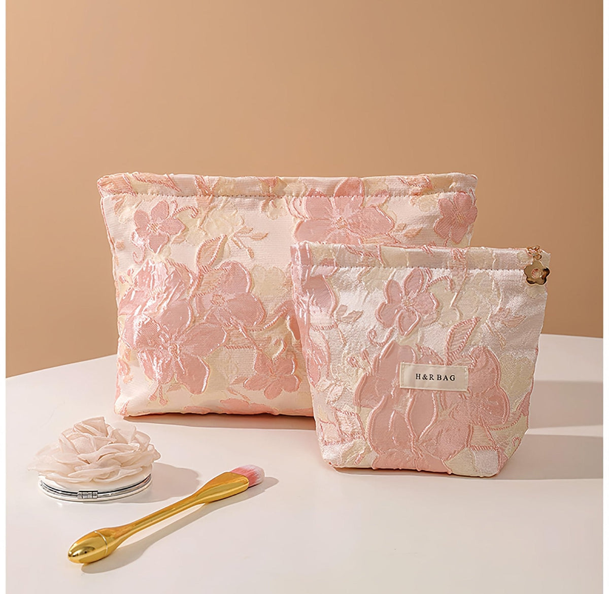 getgto 2 Pcs Makeup Bags, Large Cosmetic Bag Travel Toiletry Bag