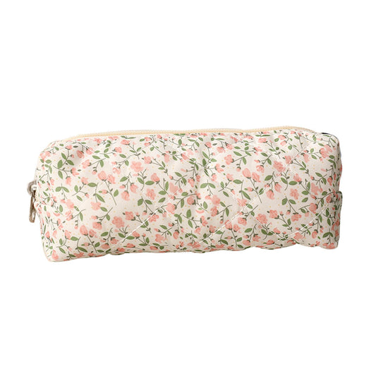 HABUAETY Makeup Bag Small Cosmetic Bags for Purse Women Girls Flower Simple Make Up Pouch