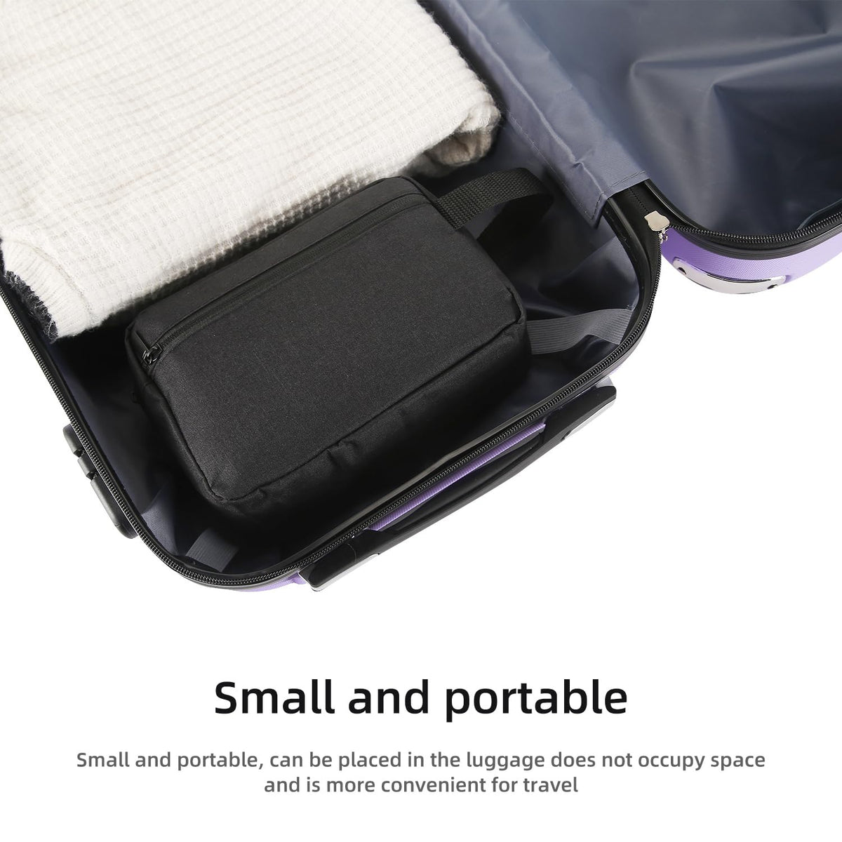 Icramsy Travel Toiletry bag Toiletry bag for women men Hanging Cosmetic bag Travel accessories for Women Men (Black)