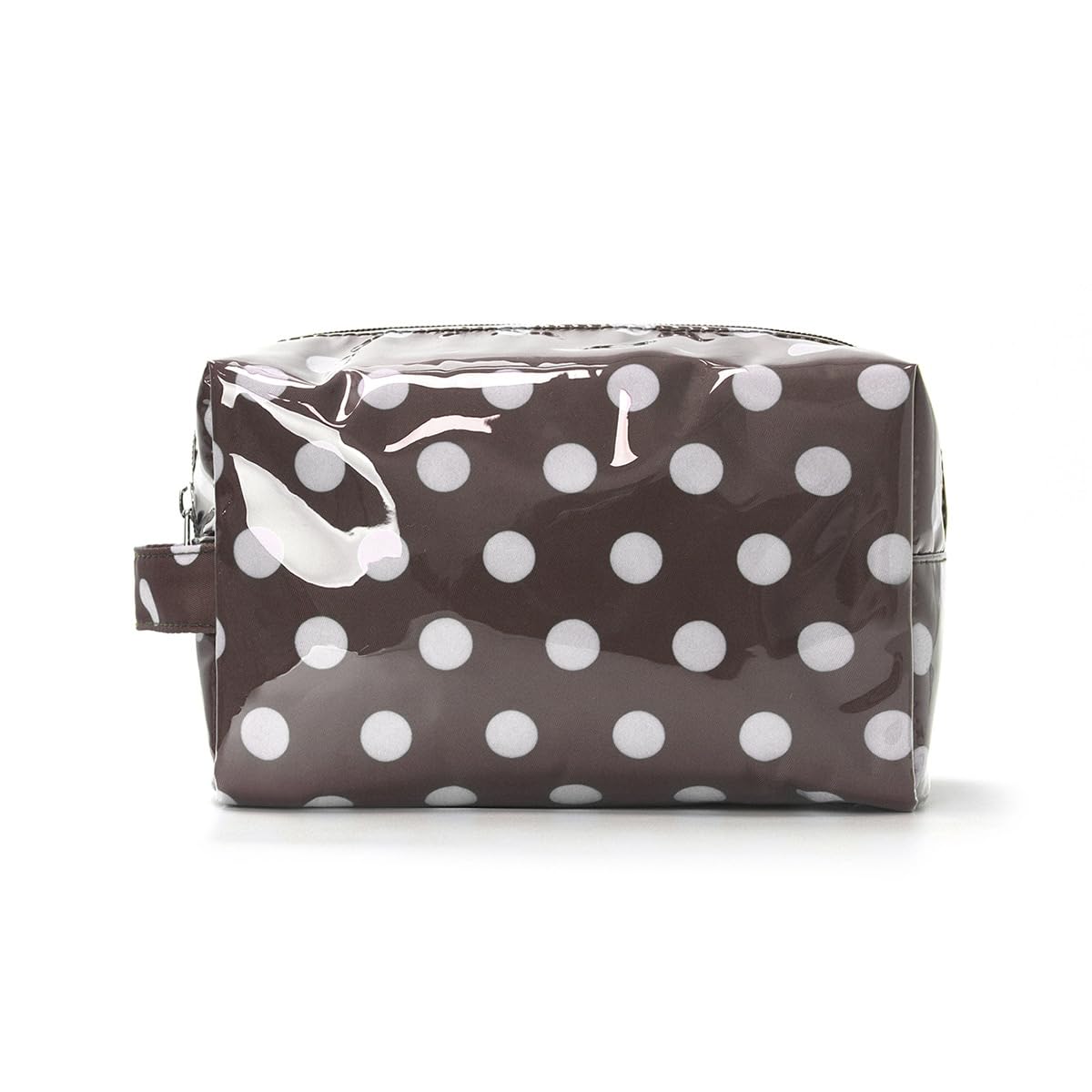 JQWYGB Small Polka Dots Cosmetic Bags Women’s PVC Makeup Purse Waterproof Toiletry Bag Multi-Use Cosmetic Pouch Travel Work