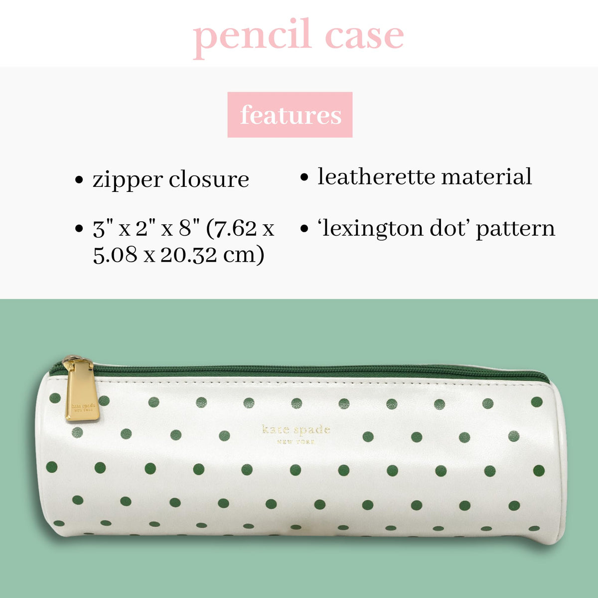 kate spade new york Leatherette Pouch, Lexington Dot