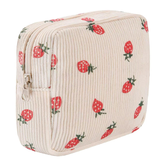 MZLUWM Small Makeup Bag for Purse,Corduroy Cute Cosmetic bag for Purse,Portable Mini Makeup Bag,Travel Toiletry Small Makeup Pouch for Women,Mini Pouch Lipstick Cosmetic Accessories Organizer