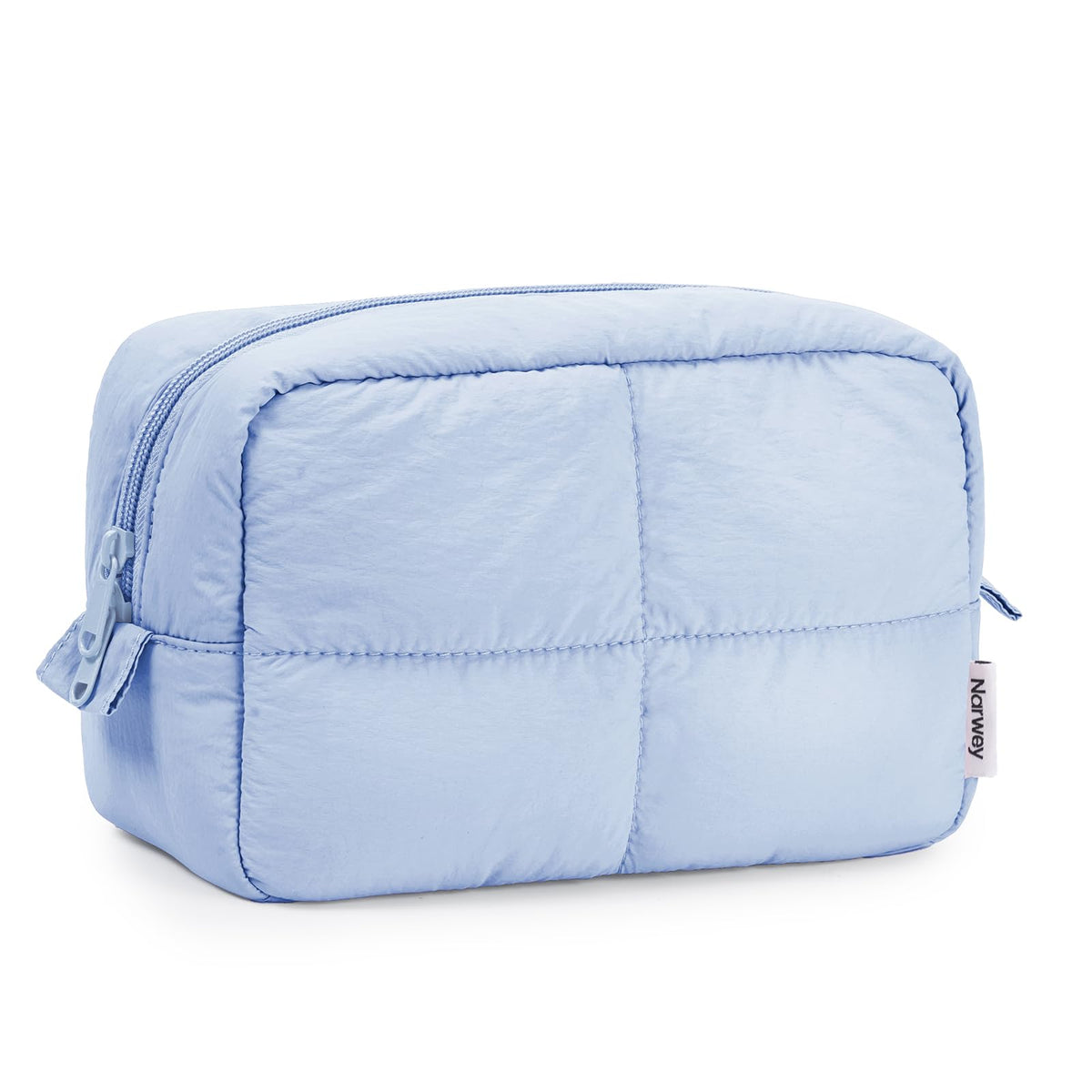 Narwey Puffy Makeup Bag Travel Toiletry Bag, Cute Cosmetic Bag for Women