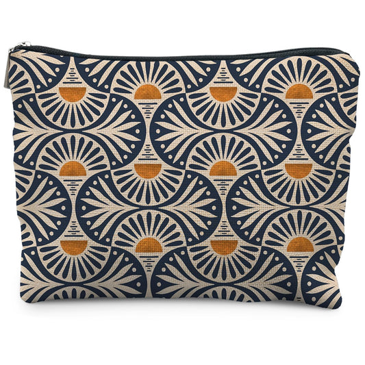RYYCDOI Boho Makeup Bag Gifts for Women, Sunset Leaf Aesthetic Makeup Pouch