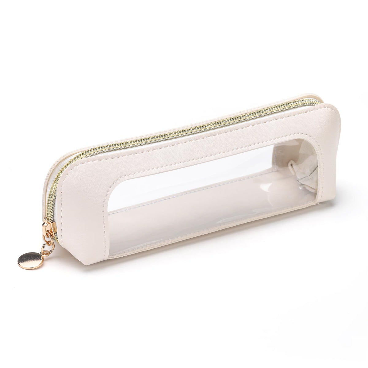 Sightor Clear Makeup Bag PU Leather Makeup Brush Case Makeup Bag for Purse