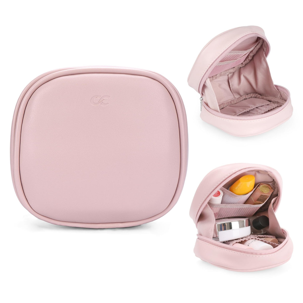 Small Makeup Bag for Purse,Mini Cosmetic Pouch with Inner Pockets for Women